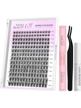 Dreamy Lash Clusters Kit for Beginners | Easy Five-Second Eyelash Application